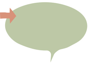 Colorful pastel green color speech bubble balloon icon sticker memo keyword planner text box banner, flat png transparent element design