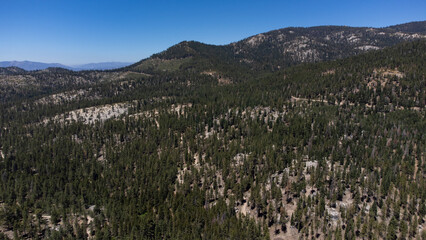 Fototapeta na wymiar Aerial View of Sequoia National Forest, Kern County, California