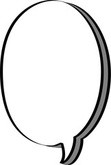 3d speech bubble balloon icon sticker memo keyword planner text box banner, flat png transparent element design