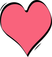 Colorful pastel pink color speech bubble balloon heart shape icon sticker memo keyword planner text box banner, flat png transparent element design