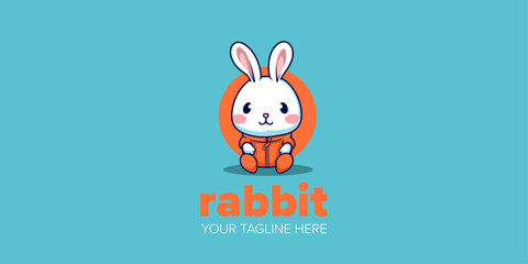 Whimsical Rabbit Icon: Charming Hand-Drawn Logo for Pet Shop, Toy Store, Food Brand, and Beyond