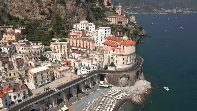 Atrani, Amalfi Coast, Italy by Drone 2