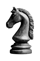chess knight isolated retro halftone texture cut-out collage element vintage magazine style trendy design © Oleksandr Yashchuk