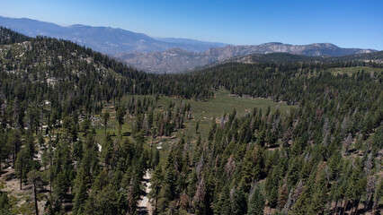 Aerial View of Sequoia National Forest, Kern County, California
