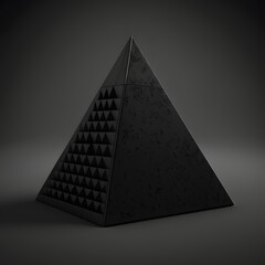 Black pyramid on black bsckground
