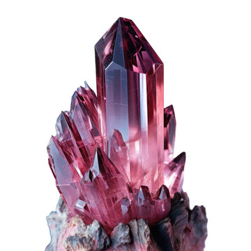 Close up of transparent background with macro spinel stone