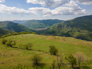 Aerial view of iskar gorge, Balkan Mountains, Bulgaria