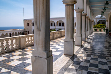 Church of the Madonna, Panagia Megalochari Evangelistria, at Tinos Island in Greece