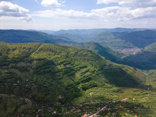 Obraz premium Aerial view of iskar gorge, Balkan Mountains, Bulgaria