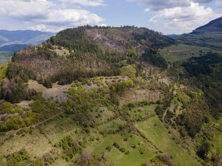 Fototapeta na wymiar Aerial view of iskar gorge, Balkan Mountains, Bulgaria