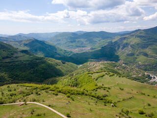 Aerial view of iskar gorge, Balkan Mountains, Bulgaria
