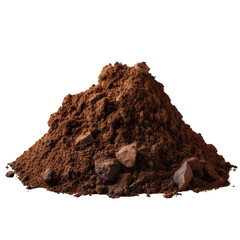 Soil pile isolated on transparent background with clipping path - obrazy, fototapety, plakaty