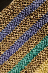 textura com listras de bolsa de vime 