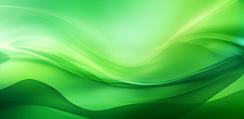 Naklejka premium abstract green waves