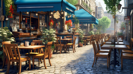 Street Cafe In The City 