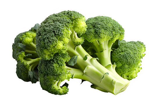 broccoli isolated on transparent background ,Cut out green broccoli vegetable ,generative ai