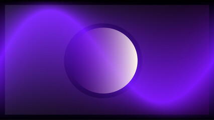 Minimalist circle frame with glowing light effect background.