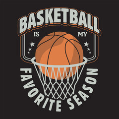Favorite Basketball Vector T-Shirt Design