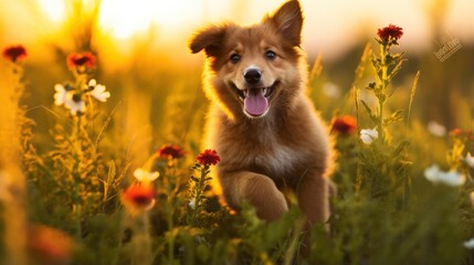 Canine Charisma Captured: A Heartwarming Portrait of Man's Best Friend. Generative AI
