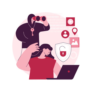 Doxing abstract concept vector illustration. Gathering online information, doxing attack, hacking private data, social engineering, publishing identity info, hacking practice abstract metaphor.