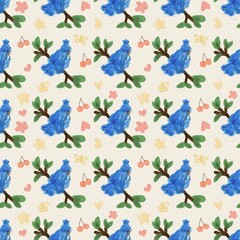 seamless pattern with birds