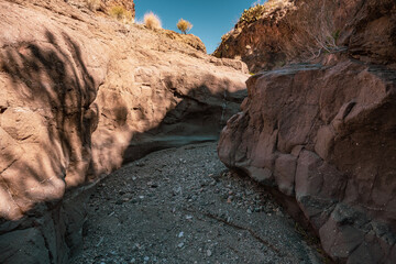 Rocky Walls Begin To Rise In Smoky Creek Wash
