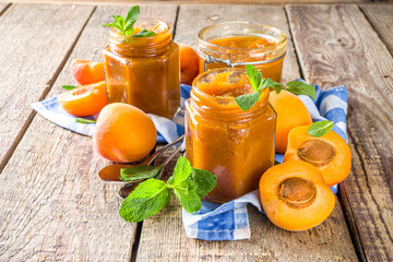 Homemade apricot jam