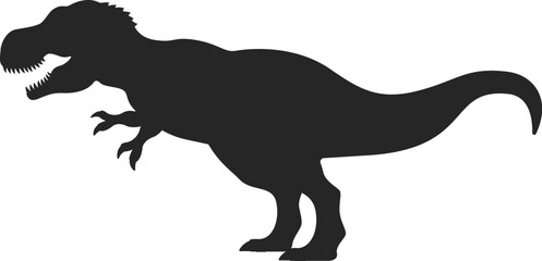 恐竜のティラノサウルスのシルエットのイラスト