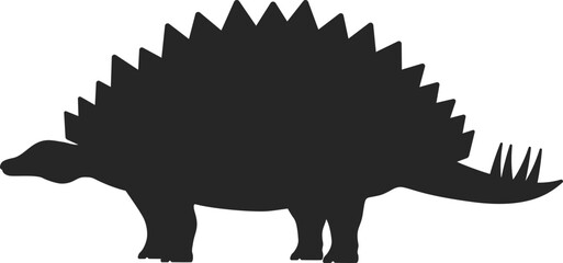 恐竜のステゴサウルスのシルエットのイラスト