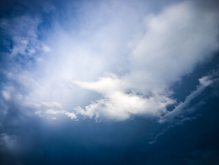 dark blue sky with clouds