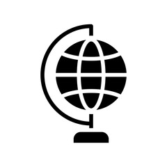 Obraz premium globe icon, global, international, earth. isolated on white background editable.
