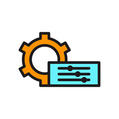 icon customization. Personal change. Change levels. Customization and alignment. Isolated on white editable background.