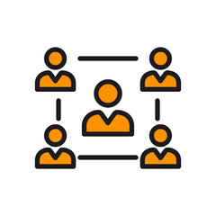 Concept of unity and teamwork. Togetherness and cooperation icon. Group. Vector illustration isolated on white background.