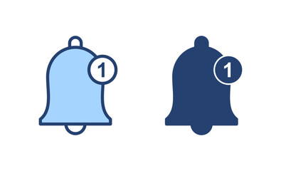 Bell icon vector. Notification sign and symbol for web site design
