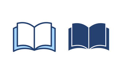 Book icon vector. open book sign and symbol. ebook icon
