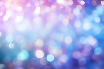 Obraz premium キラキラな光の円形ボケと青紫のグラデーション背景 
