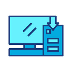download data storage icon, editable vector graphic.