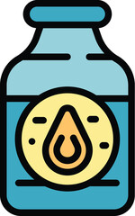 Vegetable milk bottle icon outline vector. Soy drink. Soya food color flat