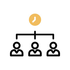 
time management time productivity icon,work team.isolated on time background.