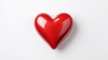 red heart on white background