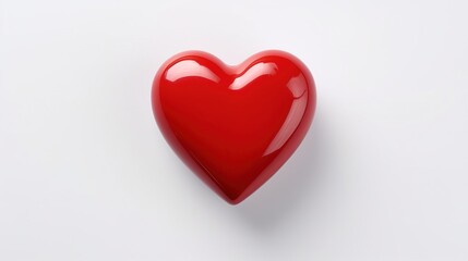 red heart on a white background