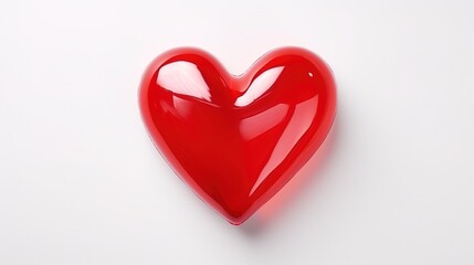 Obraz premium red heart on white background. generative ai