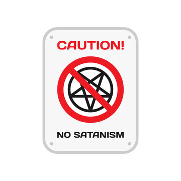 No Satanism Icon : Religion Theme, Social Theme, Infographics and Other Graphic Related Assets.