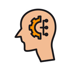 
Brain Process Symbol, Brain Process icon,mind management icon design, logo, isolate on white background
