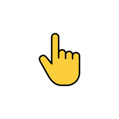 Hand cursor icon vector for web and mobile app. cursor sign and symbol. hand cursor icon clik