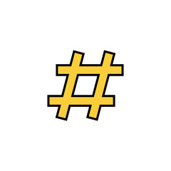 Hashtag icon vector for web and mobile app. hashtag sign and symbol