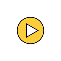 Play Icon vector for web and mobile app. Play button sign and symbol