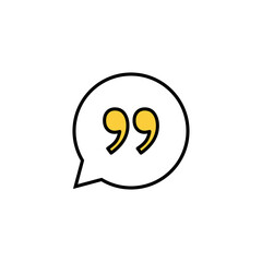 Obraz premium Quote icon vector for web and mobile app. Quotation mark sign and symbol