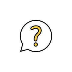 Question icon vector for web and mobile app. question mark sign and symbol