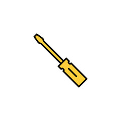 Screwdriver icon vector for web and mobile app. tools sign and symbol